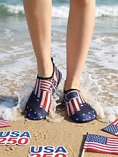  Chaussures aquatiques pour femmes, commémorant le 250e anniversaire des États-Unis – Chaussures aquatiques patriotiques à séchage rapide, ornées de la Statue de la Liberté, idéales pour la plage, la