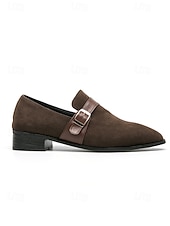 abordables Hommes-Mocassins à boucle en daim pour homme, chaussures habillées classiques à enfiler, idéales pour les soirées de villégiature, les cocktails au coucher du soleil, les mariages sur la plage, les dîners de fêtes et les vacances de luxe, dans un style chic et d
