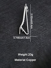 baratos Casamento ACC-Prendedor de gravata masculino em liga metálica com formato de nota musical, acessório elegante e formal para casamentos, festas e trajes de negócios, design sofisticado em prata.
