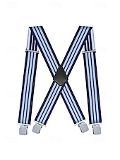 billige Bryllup ACC-Elastiske justerbare seler i polyester for menn i flere farger for bryllupsfester, kontorpendling, forretningsantrekk og formell bruk