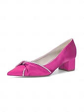 baratos Mãe da Noiva/Namorado-Sapatos de salto grosso femininos - elegantes sapatos azul-marinho para a mãe da noiva em casamentos na cidade.