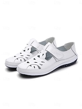 preiswerte Ballerinas für Damen-Rote, atmungsaktive Damen-Freizeitschuhe mit Lochmuster und weiter Passform – ideal für Alltag, Outdoor-Aktivitäten und Reisen.