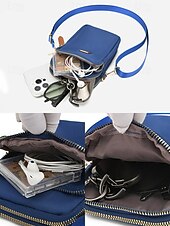 levne Tašky přes rameno-Dámská nepromokavá nylonová crossbody taška na telefon s více kapsami, nastavitelným popruhem, malá kabelka přes rameno pro běžné každodenní nošení, cestování, chůzi, běh a sport