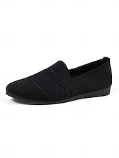 halpa Naisten matalakantaiset kengät-naisten vaaleansiniset hengittävät neulotut slip-on-kengät, kevyet vapaa-ajan kengät työhön, matkoille, shoppailuun &amp;arjen mukavuus