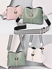 baratos Malas com Alça-Bolsa transversal feminina em couro sintético com alça ajustável, pingente de borboleta, bolsa casual chique multicolorida para uso diário, deslocamento para o trabalho e passeios de férias.