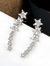 economico Orecchino da donna-orecchini da donna in lega boho con fiori, eleganti e alla moda, disponibili in oro e argento, leggeri ed eleganti, perfetti per le vacanze, i viaggi, l'uso quotidiano e gli outfit casual