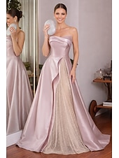 preiswerte Lange Kleider &amp; Abendkleider-Meerjungfrauenschnitt Bodenlang Abiballkleider Elegant Glitzernd Dreiviertelarm Juwelenhals Hochzeit Formell Paillettenbesetzt mit Glitzer Quaste