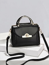 abordables Cabas et fourre-tout-Sac à main bandoulière femme en similicuir avec poignée supérieure et bandoulière réglable, élégant sac à main multicolore pour un usage quotidien décontracté, les trajets domicile-travail et les sorties en vacances.