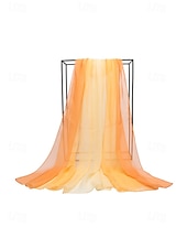 billige Ferietilbehør-Dameskjerf i bohemsk gradientstil i chiffong, flerfarget, lett polyestersjal for fritidsbruk, reise, ferie, strand og resortstil