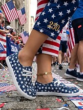 cheap Women's Sneakers-Women's 250th Anniversary American Flag Canvas Sneakers - Patriotic Lace-Up Casual Shoes for 4th of July, Travel &amp; Everyday Wear