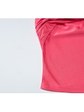 preiswerte Einfacher Tank-Damen Tank Top Vordere Krawatte Rückenfrei Einfarbig Stilvoll Sexy Lässig Ärmellos Neckholder Crop Tops Ausgehen Strandbekleidung Urlaubskleidung Rosa Braun Rosenrot Sommer Frühling