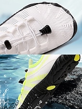 preiswerte Frauen-Schnelltrocknende Wasserschuhe für Damen – leichte, atmungsaktive Aqua-Strandschuhe mit verstellbarer elastischer Schnürung und rutschfester Sohle, barfußähnlicher Outdoor-Stil für Strand, Surfen,