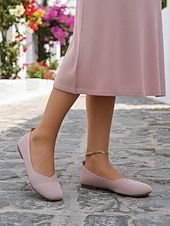 halpa Naiset-naisten siniset ballerinat - kevyet, hengittävät, flyknit-materiaalista valmistetut, mukavat ja joustavat ballerinat toimistoon, matkoille, shoppailuun, lomalle ja jokapäiväiseen käyttöön