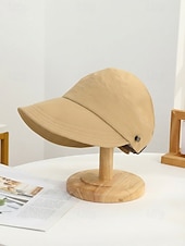 halpa Naisten hatut-Naisten polyesteristä valmistettu avoin aurinkolippalakki, monivärinen pakattava leveälierinen lippalakki korvaremmillä, vapaa-ajan käyttöön, matkoille, lomalle, rannalle ja ulkoiluun