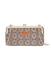 billige Crossbody-vesker-Dameveske med bohemsk mønster og trestruktur i kunstskinn, crossbody-veske med stor kapasitet og flere rom med justerbar stropp for hverdagsbruk, reise og ferie