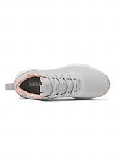 abordables Zapatos de Golf para Mujeres-Zapatillas de golf grises para mujer, cómodas, con cierre de dial, impermeables y sin tacos, ideales para principiantes y para practicar.