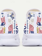  Herrsneakers för USA:s 250-årsjubileum – lätta löparskor i mesh med vadderad sula, andningsbara, bekväma, perfekta för självständighetsdagen, parader, festivaler och fritidskläder