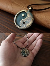 economico Accessori per le vacanze-Collana con ciondolo in lega bohémien da uomo, gioielli vintage in argento con catena a strati tribali, per vacanze estive al mare e abbigliamento casual quotidiano