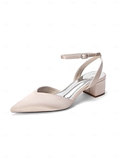 お買い得  花嫁-Women's Simple White Chunky Heel Sandals - Elegant Bridal Shoes for Garden Weddings
