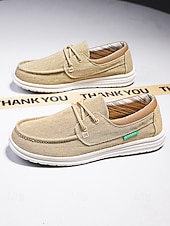 abordables Hombres-Mocasines beige para hombre: calzado informal para islas y cruceros, calzado ligero y cómodo para el verano, ideal para viajes y vacaciones.