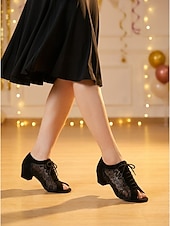 halpa Tanssisalikengät ja modernin tanssin kengät-naisten ammattitason tanssikengät - harmaat nauhalliset tanssikengät &amp;jazz-korkokengät