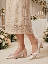 baratos Mãe da Noiva/Namorado-Sapatos de salto grosso femininos - elegantes sapatos azul-marinho para a mãe da noiva em casamentos na cidade.