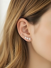 economico Orecchino da donna-orecchini da donna in lega boho con fiori, eleganti e alla moda, disponibili in oro e argento, leggeri ed eleganti, perfetti per le vacanze, i viaggi, l'uso quotidiano e gli outfit casual