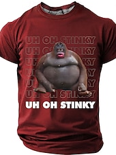  Homens Gíria engraçada Camiseta Manga Curta Camiseta Impressão 3D Gola Redonda Camisa Moda Diário Diário Rua Azul Roxo Verão Primavera Roupa S M L XL XXL XXXL