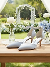 abordables Madre de la Novia/Novio-Zapatos de tacón bajo color champán para mujer con tira en el tobillo, elegantes zapatos para la madre de la novia para bodas en jardines, zapatos de vestir de punta afilada y tacón bajo para
