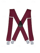 billige Bryllup ACC-Elastiske justerbare seler i polyester for menn i flere farger for bryllupsfester, kontorpendling, forretningsantrekk og formell bruk