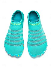 economico Donne-Scarpe da acqua da donna a punta larga in maglia – calzini da acqua leggeri, ad asciugatura rapida, a piedi nudi, con suola antiscivolo, minimalisti, da spiaggia &amp;stile outdoor per nuoto, snorkeling,