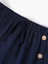 cheap Bermuda Shorts-Women's Bermuda shorts Shorts Summer Shorts Burmuda Shorts Vacation Fashion Casual Daily Knee Length Mid Waist Solid Color Plain Drawstring Elastic Waist Comfort Quick Dry Soft Inelastic Streetwear