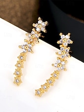 economico Orecchino da donna-orecchini da donna in lega boho con fiori, eleganti e alla moda, disponibili in oro e argento, leggeri ed eleganti, perfetti per le vacanze, i viaggi, l'uso quotidiano e gli outfit casual