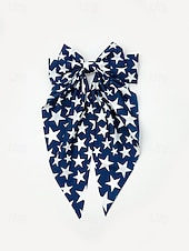 Недорогие Аксессуары-Женский патриотический бант из полиэстера, большая заколка-бант для волос с принтом флага США в разных узорах, посвященная 250-летию США, Дню независимости, повседневной носке, путешествиям и отдыху.