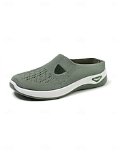 baratos Ténis de mulher-Tênis slip-on feminino azul claro em malha respirável – calçado esportivo leve e confortável, estilo casual e atlético para viagens e caminhadas. &amp;uso diário