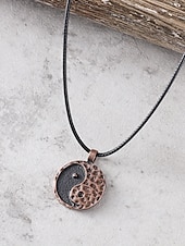 economico Accessori per le vacanze-Collana con ciondolo in lega bohémien da uomo, gioielli vintage in argento con catena a strati tribali, per vacanze estive al mare e abbigliamento casual quotidiano