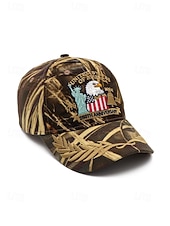  Heren baseballpet van polyester met geborduurde adelaar en Amerikaanse vlag, verstelbare, patriottische pet in meerdere kleuren, perfect voor de viering van het 250-jarig bestaan van de VS, Onafhankelijkheidsdag, casual kleding, reizen en vakanties.