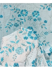 economico Lunghezza del pavimento-Linea ad A Abito Lunghezza al pavimento Abito da invitata a nozze Abito Formale Abito da sera Abito da cerimonia per signora Mezza Manica Scollo a Barca Elegante Semplice Abbellito Formale Chiffon