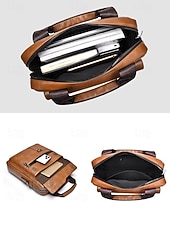 Χαμηλού Κόστους Ανδρικές τσάντες-ανδρική τσάντα ώμου από τεχνητό δέρμα σε πολλά χρώματα, μεγάλης χωρητικότητας, με πολλές τσέπες και χιαστί τσαντάκι για καθημερινή χρήση, εργασία, μετακινήσεις και ταξίδια