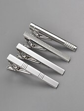 Недорогие Свадьба ACC-Мужские зажимы для галстука из сплава – разнообразные модели, элегантный дизайн, идеально подходят для свадеб, вечеринок и деловых поездок.