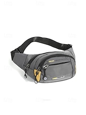 Χαμηλού Κόστους Ανδρικές τσάντες-Ανδρική τσάντα μέσης από νάιλον, πολύχρωμη τσάντα μέσης μεγάλης χωρητικότητας με πολλαπλές τσέπες, ρυθμιζόμενη ζώνη, τσάντα χιαστί στήθους για καθημερινή χρήση, πεζοπορία, υπαίθρια αθλήματα και ταξίδια