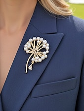 halpa Häät ACC-Naisten voikukasta tehty helmikorvakoru, kulta- ja hopeanväriset, elegantti ja tyylikäs, täydellinen häihin, juhliin ja toimistokäyttöön