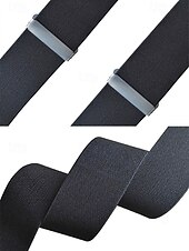 billige Bryllup ACC-Elastiske justerbare seler i polyester for menn i flere farger for bryllupsfester, kontorpendling, forretningsantrekk og formell bruk