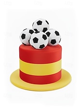 cheap Accessories-Men's Flag Color Soccer Fan Top Hat Polyester Novelty Football Hat in Multiple Colors for Soccer Matches, Supporter Events, Team Spirit &amp; Game Day Wear