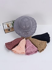 voordelige Dameshoeden-Opvouwbare zonnehoed voor dames, lichtgewicht polyester, boho-stijl, meerkleurig, ademend en opvouwbaar, perfect voor vakantie, reizen, strand en dagelijks gebruik.