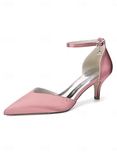 abordables Madre de la Novia/Novio-Zapatos de tacón bajo color champán para mujer con tira en el tobillo, elegantes zapatos para la madre de la novia para bodas en jardines, zapatos de vestir de punta afilada y tacón bajo para