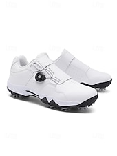 cheap Men's Golf Shoes-Men's Premium White Golf Shoes with High-Performance Outsole – Stylish and Comfortable for Professional Golf Players
