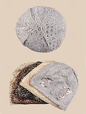 halpa Naisten hatut-Naisten boho-pitsihattu, kevyt ja hengittävä polyesteri, monivärinen, 3D-kukkakoriste, tyylikäs loma- ja vapaa-ajan asu, täydellinen matkoille ja arkikäyttöön