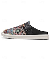 cheap Men-Men's White Canvas Slip-On Loafers with Adjustable Strap, Breathable and Lightweight, Best for Beach Vacation, Travel and Casual Outings
