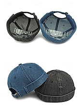 preiswerte Herrenhüte-Vintage-Jeanskappe für Herren im Used-Look, mehrfarbig, verstellbare Passform, Retro-Stil, perfekt für Outdoor-Reisen, Freizeitkleidung, Sommer und andere Freizeitaktivitäten